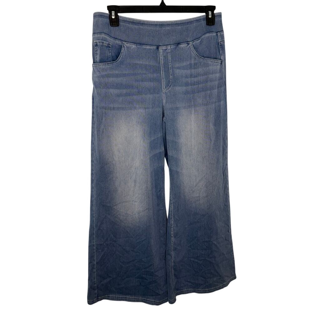 Halara Flex High Waisted Wide Leg Jeans Size XL Blue Stretch Denim